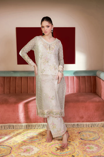 Dhanak SS25DA-2711 Off White Chiffon Pret Vol-ll 2025